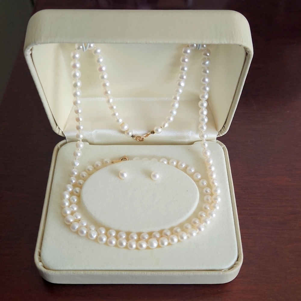 3pc 6mm Round Freshwater Cultured Pearl